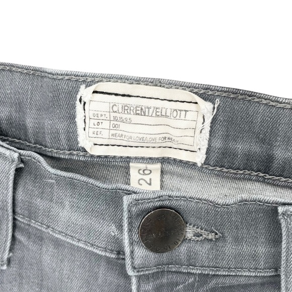 Current Elliot‎ The Stiletto Rig Destroy Released Hem Gray Skinny Jeans Size 26 - Picture 4 of 8